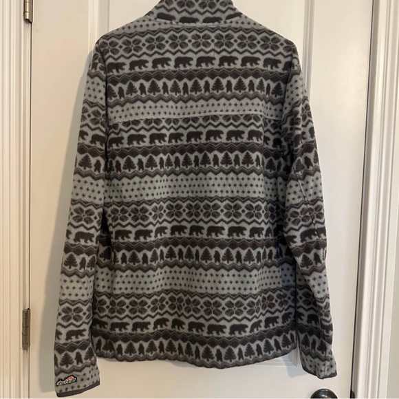 Chubbies The Bear Hug Black and Gray Patterned Quarter Fleece Warm Size Large L - Picture 5 of 8